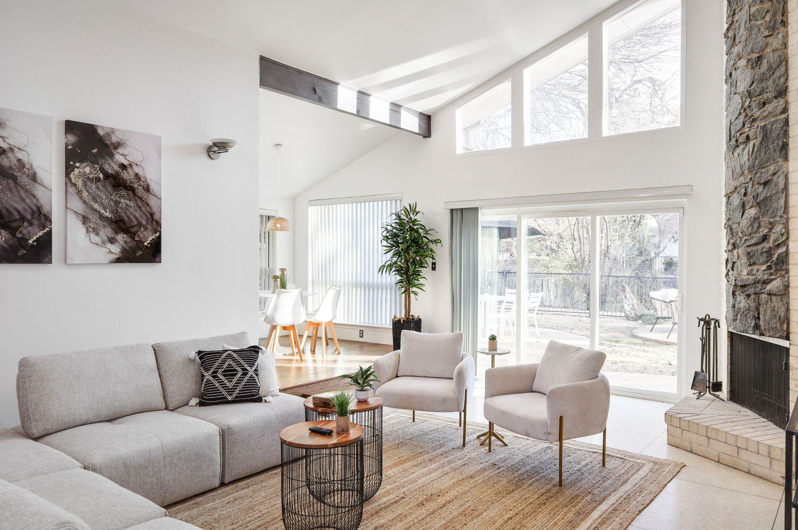 Living Room with Fireplace